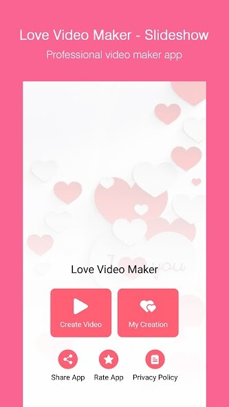 Run android online APK Love Video Maker : Photo Slideshow With Music from MyAndroid or emulate Love Video Maker : Photo Slideshow With Music using MyAndroid
