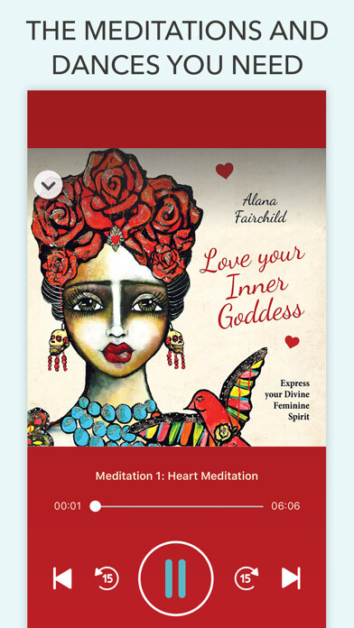 Emulate iPhone app Love Your Inner Goddess Audio using MyAndroid