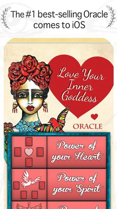 Emulate iPhone app Love Your Inner Goddess Oracle using MyAndroid