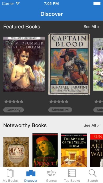 Emulate iPhone app Loyal Books using MyAndroid