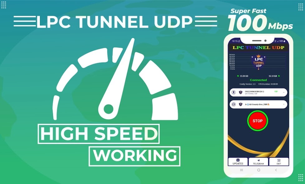 Emulate LPC TUNNEL UDP from MyAndroid or run LPC TUNNEL UDP using MyAndroid