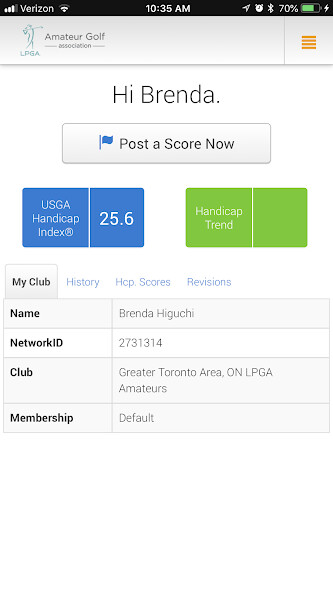 Run android online APK LPGA Amateurs Handicap Service from MyAndroid or emulate LPGA Amateurs Handicap Service using MyAndroid