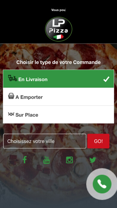 Emulate iPhone app LP Pizza Rouen using MyAndroid Emulate iPhone app LP Pizza Rouen using MyAndroid