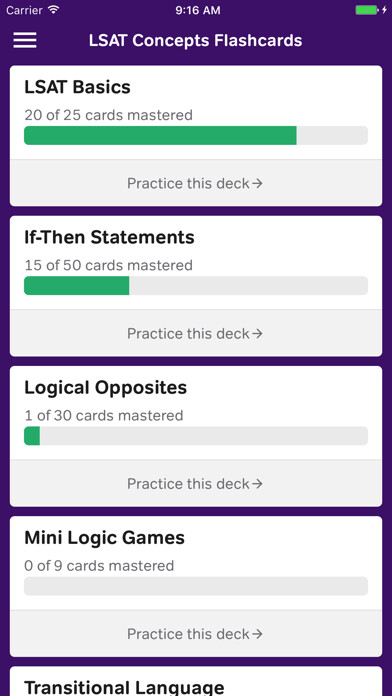 Emulate iPhone app LSAT Logic Flashcards using MyAndroid Emulate iPhone app LSAT Logic Flashcards using MyAndroid