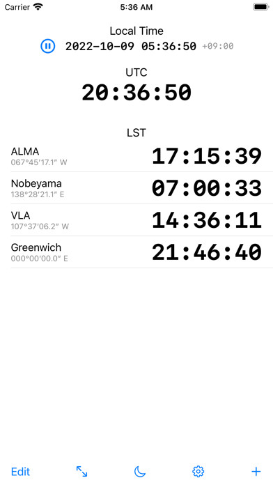 Emulate iPhone app LSTclock: sidereal time clock using MyAndroid Emulate iPhone app LSTclock: sidereal time clock using MyAndroid