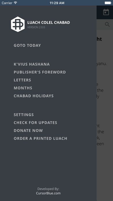 Emulate iPhone app Luach Colel Chabad using MyAndroid Emulate iPhone app Luach Colel Chabad using MyAndroid