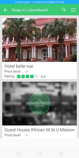 Run android online APK Lubumbashi Hotel, Restaurant, bar, Sleep, Eat from MyAndroid or emulate Lubumbashi Hotel, Restaurant, bar, Sleep, Eat using MyAndroid