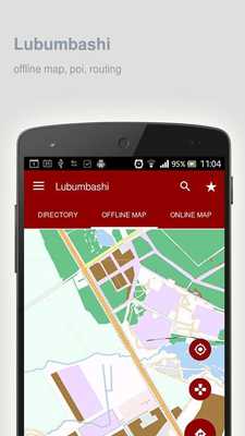 Emulate Android APK Lubumbashi Map offline