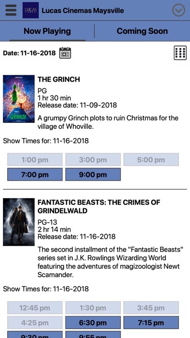 Emulate iPhone app Lucas Cinemas using MyAndroid