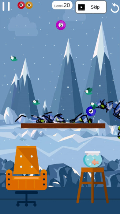 Emulate iPhone app Lucky Birds - Knock Balls using MyAndroid
