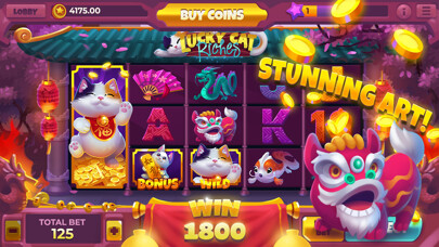 Emulate iPhone app Lucky Cat Casino - 2019 Slots using MyAndroid
