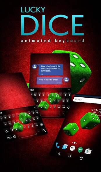Run android online APK Lucky Dice Animated Keyboard + Live Wallpaper from MyAndroid or emulate Lucky Dice Animated Keyboard + Live Wallpaper using MyAndroid