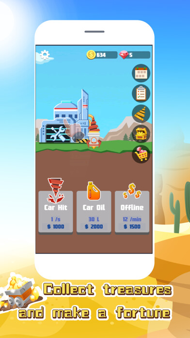 Emulate iPhone app Lucky Dig:Idle Miner Tycoon using MyAndroid