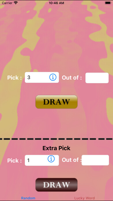 Emulate iPhone app Lucky Lottery Numbers using MyAndroid
