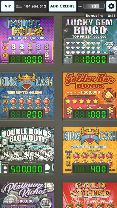 Emulate iPhone app Lucky Lottery Scratchers using MyAndroid