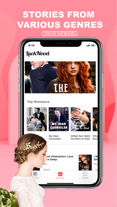 Emulate iPhone app LuckyNovel - Romance Stories using MyAndroid