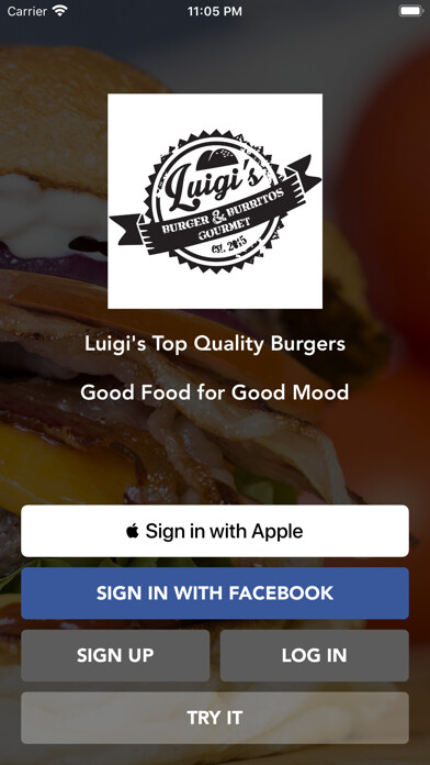 Emulate iPhone app Luigi Top Quality Burgers using MyAndroid Emulate iPhone app Luigi Top Quality Burgers using MyAndroid