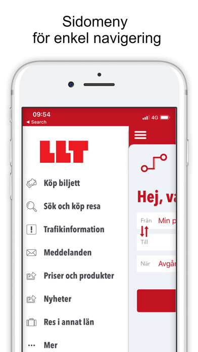 Emulate iPhone app Luleå Lokaltrafik using MyAndroid
