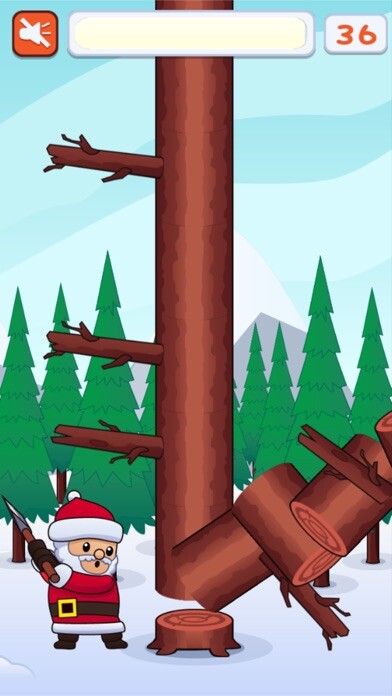 Emulate iPhone app Lumberjack Santa Claus using MyAndroid