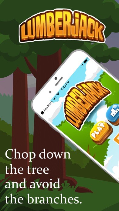 Emulate iPhone app Lumberjack Tree Chop - Premium using MyAndroid