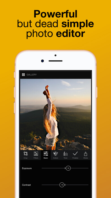 Emulate iPhone app Lumibee - Express Photo Editor using MyAndroid