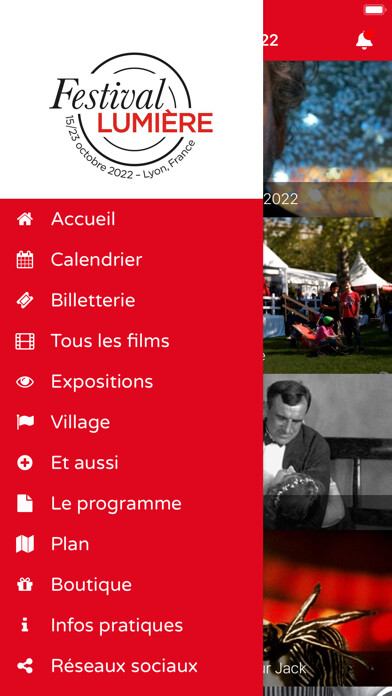 Emulate iPhone app Lumière Festival using MyAndroid