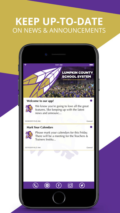 Emulate iPhone app Lumpkin County School System using MyAndroid