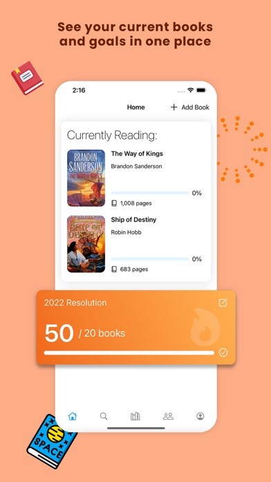 Emulate iPhone app Luna - Book Tracker & TBR List using MyAndroid