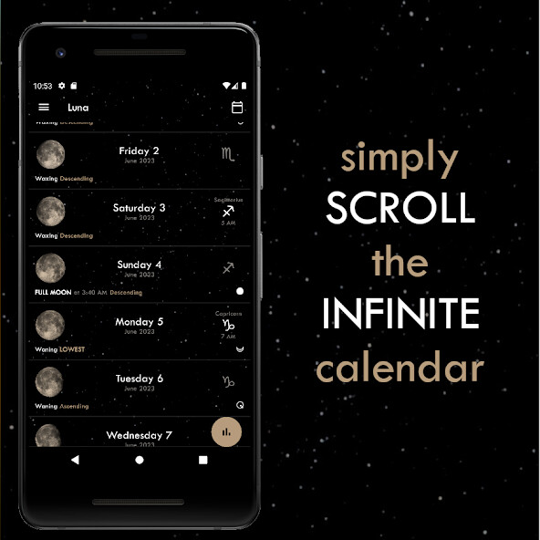 Run android online APK Luna - Moon Calendar from MyAndroid or emulate Luna - Moon Calendar using MyAndroid Run android online APK Luna - Moon Calendar from MyAndroid or emulate Luna - Moon Calendar using MyAndroid