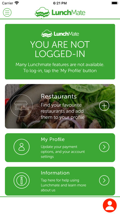 Emulate iPhone app Lunchmate using MyAndroid