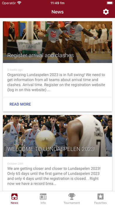 Emulate iPhone app Lundaspelen Basket using MyAndroid