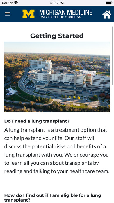 Emulate iPhone app Lung Transplant Education using MyAndroid Emulate iPhone app Lung Transplant Education using MyAndroid