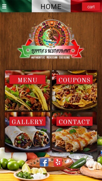 Emulate iPhone app Lupitas Mexican Restaurant using MyAndroid