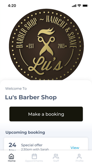 Emulate iPhone app Lu’s Barber Shop using MyAndroid Emulate iPhone app Lu’s Barber Shop using MyAndroid