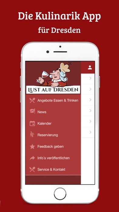 Emulate iPhone app Lust auf Dresden using MyAndroid