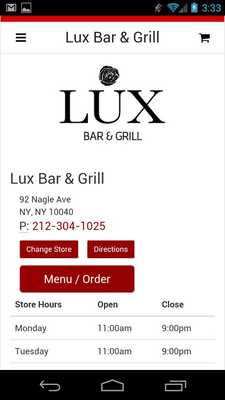 Emulate Android APK Lux Bar and Grill Emulate Android APK Lux Bar and Grill