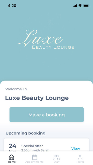 Emulate iPhone app Luxe Beauty Lounge using MyAndroid Emulate iPhone app Luxe Beauty Lounge using MyAndroid
