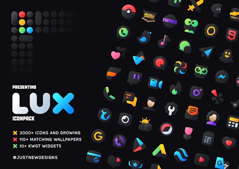 Run android online APK LuX IconPack from MyAndroid or emulate LuX IconPack using MyAndroid