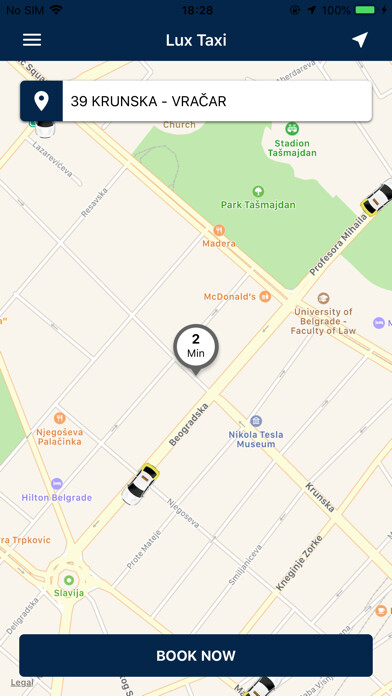 Emulate iPhone app Lux Taxi Beograd using MyAndroid Emulate iPhone app Lux Taxi Beograd using MyAndroid