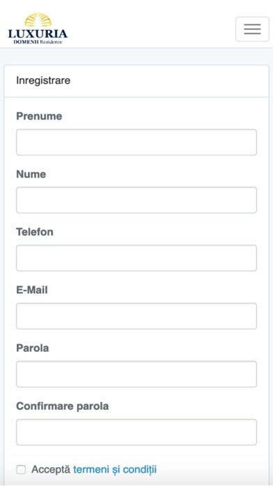 Emulate iPhone app Luxuria Residence Helpdesk using MyAndroid
