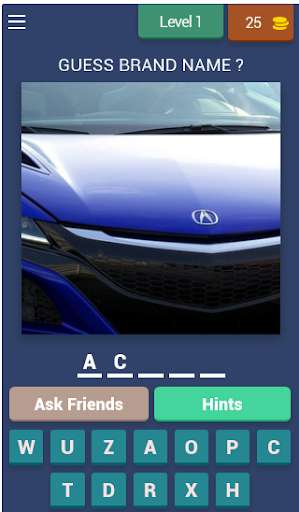 Run android online APK Luxury Car Brand Guess game from MyAndroid or emulate Luxury Car Brand Guess game using MyAndroid
