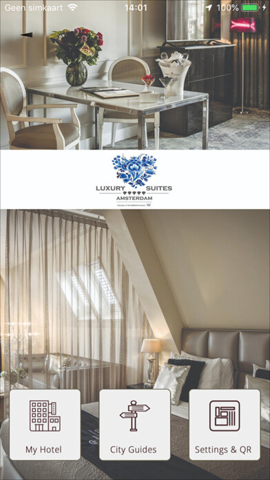 Emulate iPhone app Luxury Suites Amsterdam using MyAndroid
