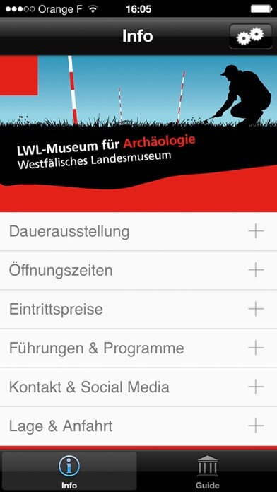Emulate iPhone app LWL-Museum Archäologie Herne using MyAndroid