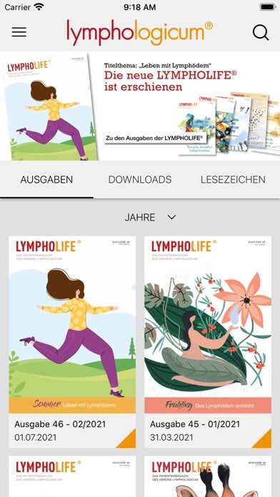 Emulate iPhone app LYMPHOLIFE – Patientenmagazin using MyAndroid Emulate iPhone app LYMPHOLIFE – Patientenmagazin using MyAndroid