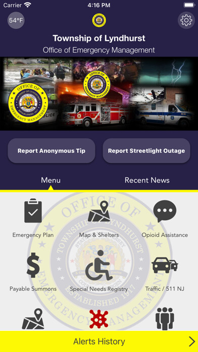 Emulate iPhone app Lyndhurst Township OEM using MyAndroid