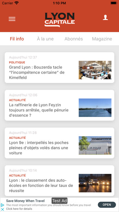 Emulate iPhone app LYONCAPITALE NEWS using MyAndroid Emulate iPhone app LYONCAPITALE NEWS using MyAndroid