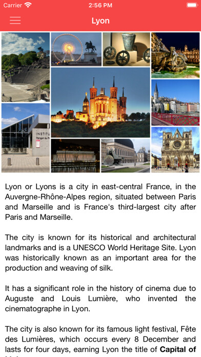 Emulate iPhone app Lyon City Guide using MyAndroid Emulate iPhone app Lyon City Guide using MyAndroid