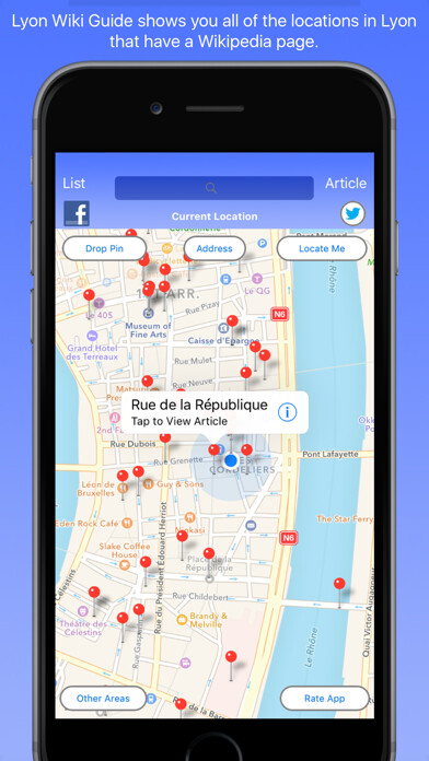 Emulate iPhone app Lyon Wiki Guide using MyAndroid
