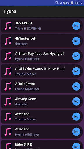 Run android online APK Lyrics for Hyuna (Offline) from MyAndroid or emulate Lyrics for Hyuna (Offline) using MyAndroid