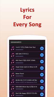 Emulate Android APK Lyrics for MAMAMOO